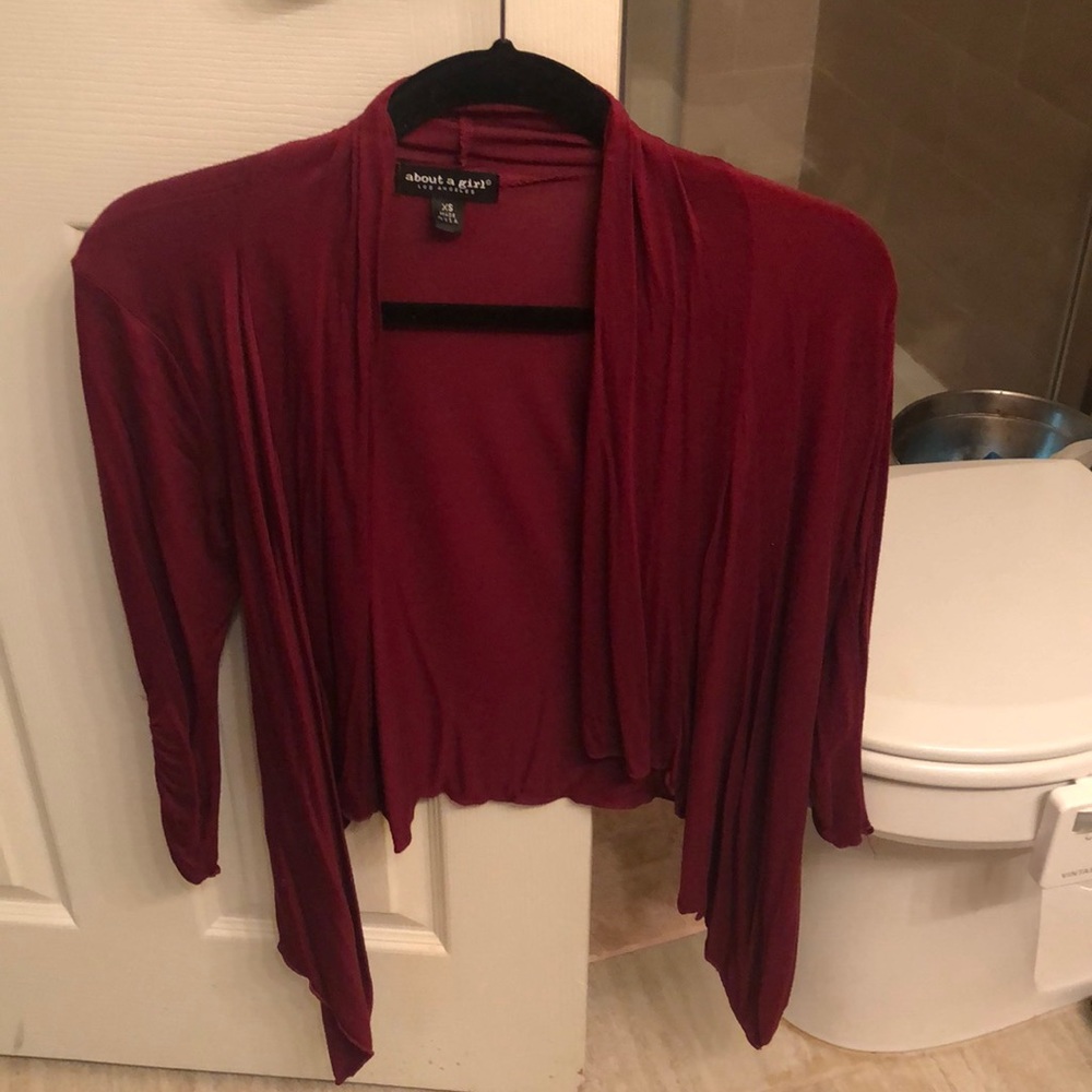 Maroon lightweight cardigan